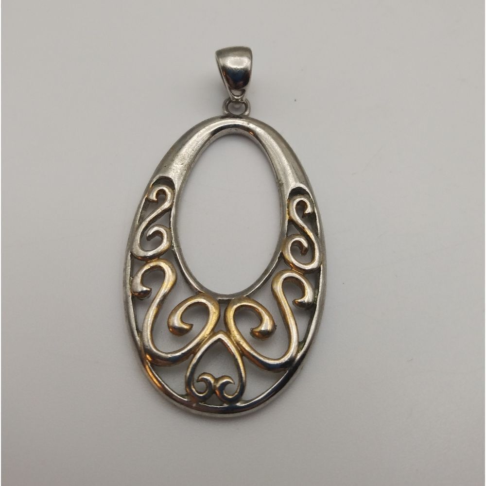 3/$20 Vintage Lia Sophia doorknocker teardrop necklace pendant